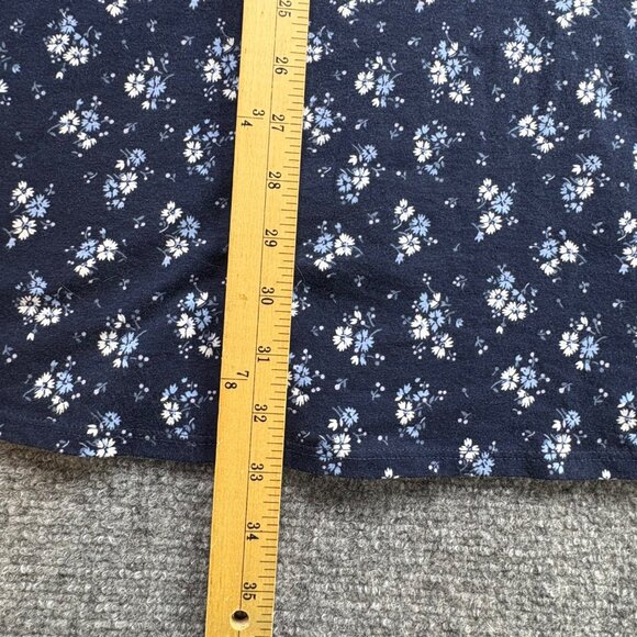 Aeropostale‎ Dress Womens L Navy Floral Knot Keyhole Detail Mid Thigh Beach - Picture 9 of 15